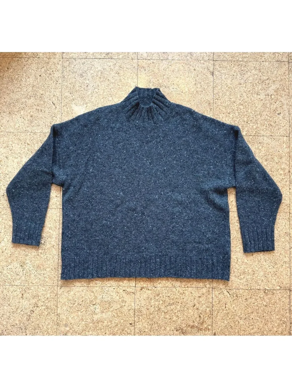 J.Crew Donegal Mock Turtleneck Sweater Women's XXL Charcoal Gray Merino/Alpaca
